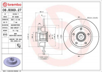 Brzdový kotouč BREMBO 08.B369.27 Brzdový kotouč BREMBO 08.B369.27