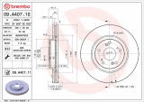 Brzdový kotouč BREMBO 09.A407.10 - HONDA