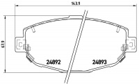 Sada brzdových destiček BREMBO P83104 - LEXUS Sada brzdových destiček BREMBO P83104 - LEXUS
