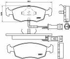 Sada brzdových destiček BREMBO P24007 - FORD