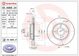 Brzdový kotouč BREMBO 09.A968.24  nahrazen  09.A968.21