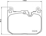 Sada brzdových destiček BREMBO P06110