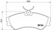 Sada brzdových destiček BREMBO P85028 - VW
