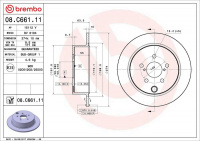 Brzdový kotouč BREMBO 08.C661.11 Brzdový kotouč BREMBO 08.C661.11