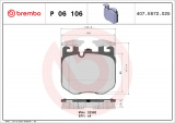 Sada brzdových destiček BREMBO P06106 - ALPINA, BMW