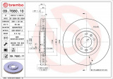 Brzdový kotouč BREMBO 09.7680.10 - PEUGEOT