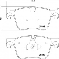 Sada brzdových destiček BREMBO P61123 Sada brzdových destiček BREMBO P61123