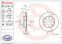 Brzdový kotouč BREMBO 09.C145.10 - HONDA Brzdový kotouč BREMBO 09.C145.10 - HONDA