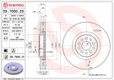 Brzdový kotouč BREMBO 09.7680.20 - CITROËN, FIAT