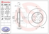 Brzdový kotouč BREMBO 09.4869.34 - MERCEDES-BENZ
