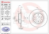 Brzdový kotouč BREMBO 08.D080.11