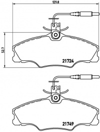 Sada brzdových destiček BREMBO P61056 - PEUGEOT Sada brzdových destiček BREMBO P61056 - PEUGEOT