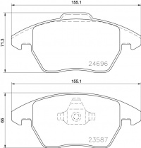Sada brzdových destiček BREMBO P85148 - AUDI, SEAT, VW