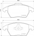 Sada brzdových destiček BREMBO P85148 - AUDI, SEAT, VW