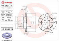 Brzdový kotouč BREMBO MAX 09.5857.75 - SUZUKI