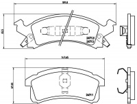 Sada brzdových destiček BREMBO P07004 - BUICK, CHEVROLET, PONTIAC