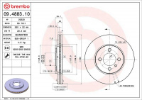 Brzdový kotouč BREMBO 09.4883.10 - BMW Brzdový kotouč BREMBO 09.4883.10 - BMW