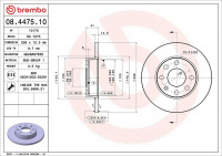 Brzdový kotouč BREMBO 08.4475.10 - OPEL