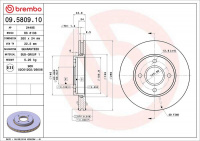 Brzdový kotouč BREMBO 09.5809.10 - FORD