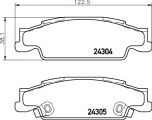 Sada brzdových destiček BREMBO P09007 - CADILLAC