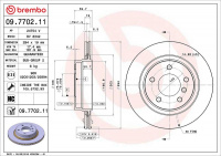 Brzdový kotouč BREMBO 09.7702.11 - BMW Brzdový kotouč BREMBO 09.7702.11 - BMW