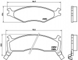 Sada brzdových destiček BREMBO P30006 - KIA