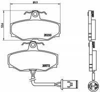 Sada brzdových destiček BREMBO P36006 - DAIMLER, JAGUAR