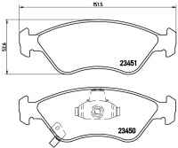 Sada brzdových destiček BREMBO P30007 - KIA