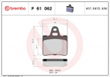 Sada brzdových destiček BREMBO P61062 - CITROËN