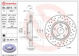 Brzdový kotouč BREMBO 09.A914.1X - TOYOTA