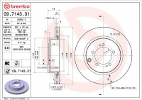 Brzdový kotouč BREMBO 09.7143.31 Brzdový kotouč BREMBO 09.7143.31