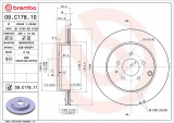 Brzdový kotouč BREMBO 09.C178.11 - MAZDA