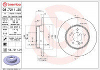 Brzdový kotouč BREMBO 08.7211.20 - MERCEDES-BENZ