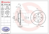 Brzdový kotouč BREMBO 09.7719.20 - TOYOTA Brzdový kotouč BREMBO 09.7719.20 - TOYOTA