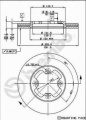 Brzdový kotouč BREMBO 09.4921.10 - NISSAN