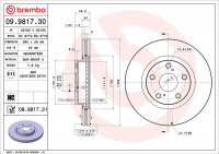 Brzdový kotouč BREMBO 09.9817.31
