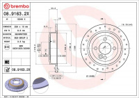 Brzdový kotouč BREMBO 08.9163.2X