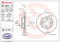 Brzdový kotouč BREMBO 09.9824.11