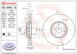 Brzdový kotouč BREMBO 09.5846.10 - MASERATI