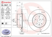 Brzdový kotouč BREMBO 09.5847.10 - MASERATI Brzdový kotouč BREMBO 09.5847.10 - MASERATI