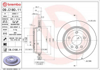 Brzdový kotouč BREMBO 09.C180.11 - BMW Brzdový kotouč BREMBO 09.C180.11 - BMW