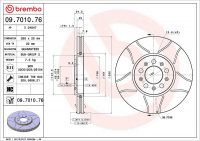 Brzdový kotouč BREMBO MAX 09.7010.76 - AUDI, SEAT, ŠKODA, VW Brzdový kotouč BREMBO MAX 09.7010.76 - AUDI, SEAT, ŠKODA, VW