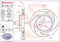 Brzdový kotouč BREMBO 09.C181.21 - LEXUS Brzdový kotouč BREMBO 09.C181.21 - LEXUS