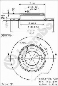 Brzdový kotouč BREMBO 08.4504.10