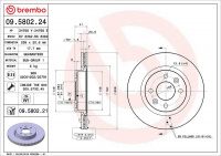 Brzdový kotouč BREMBO 09.5802.21