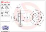 Brzdový kotouč BREMBO 09.5857.14 - SUZUKI