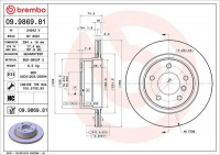 Brzdový kotouč BREMBO 09.9869.81 Brzdový kotouč BREMBO 09.9869.81