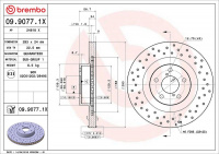 Brzdový kotouč BREMBO 09.9077.1X Brzdový kotouč BREMBO 09.9077.1X
