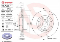 Brzdový kotouč BREMBO 09.A956.11 - MERCEDES-BENZ Brzdový kotouč BREMBO 09.A956.11 - MERCEDES-BENZ