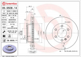 Brzdový kotouč BREMBO 09.9508.14 - MERCEDES-BENZ